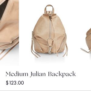 Rebecca Minkoff Medium Julian backpack color cameo